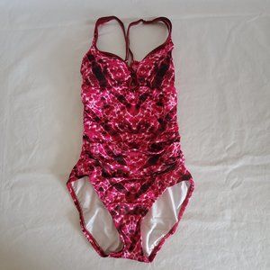 Pink Tie Dye Control One Piece Swimsuit